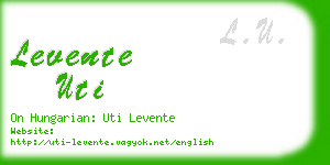 levente uti business card